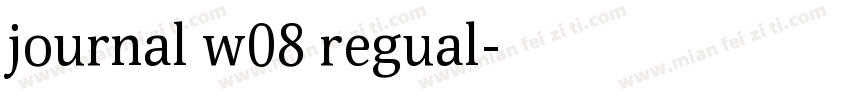 journal w08 regual字体转换